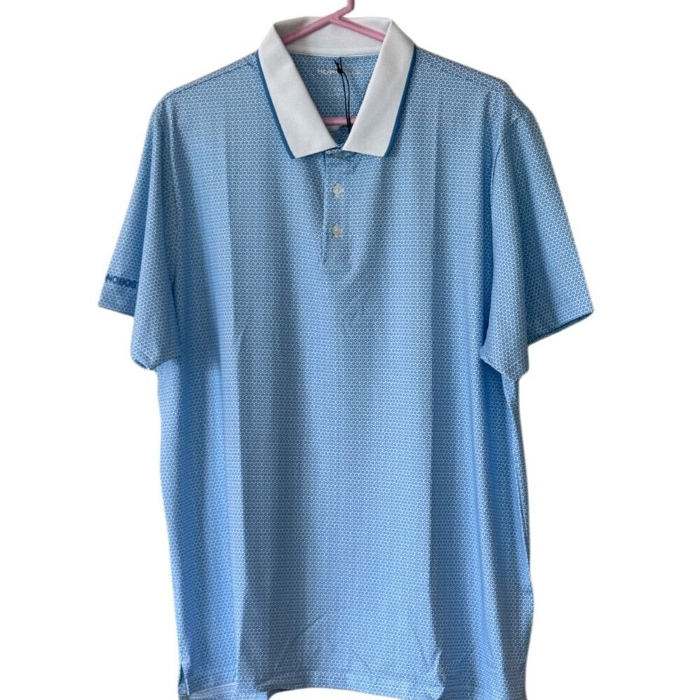 Bonobos Golf Shirt Polo Justin Rose Performance Slim Blue Sunburst XXL MSRP $89